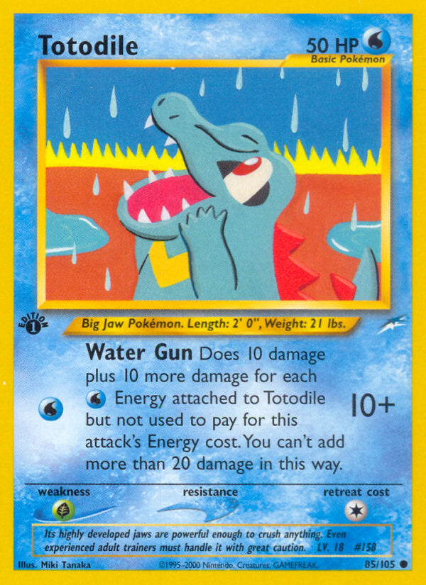 Neo Destiny Totodile #85/105 first edition